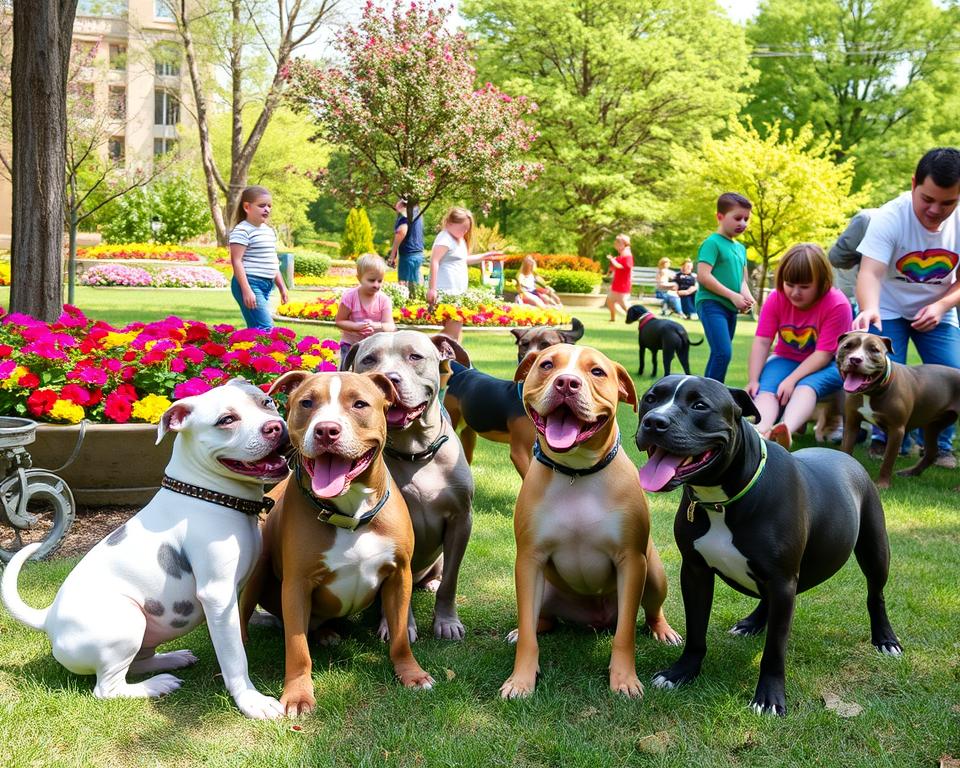 socializing pitbull puppies